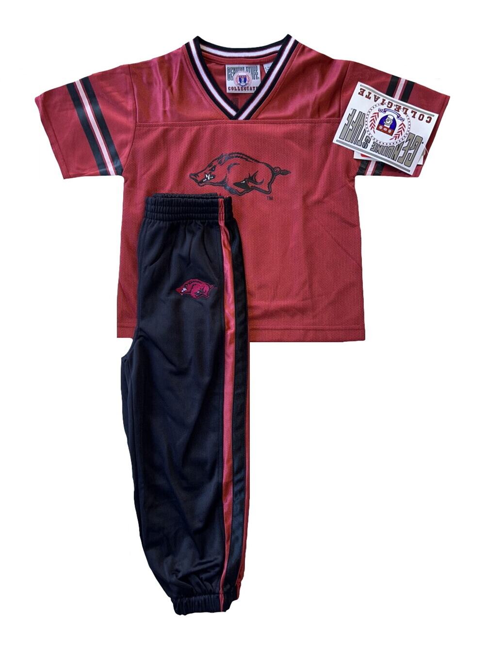 Vintage Arkansas Razorbacks NCAA Kids Jersey & Pants Set